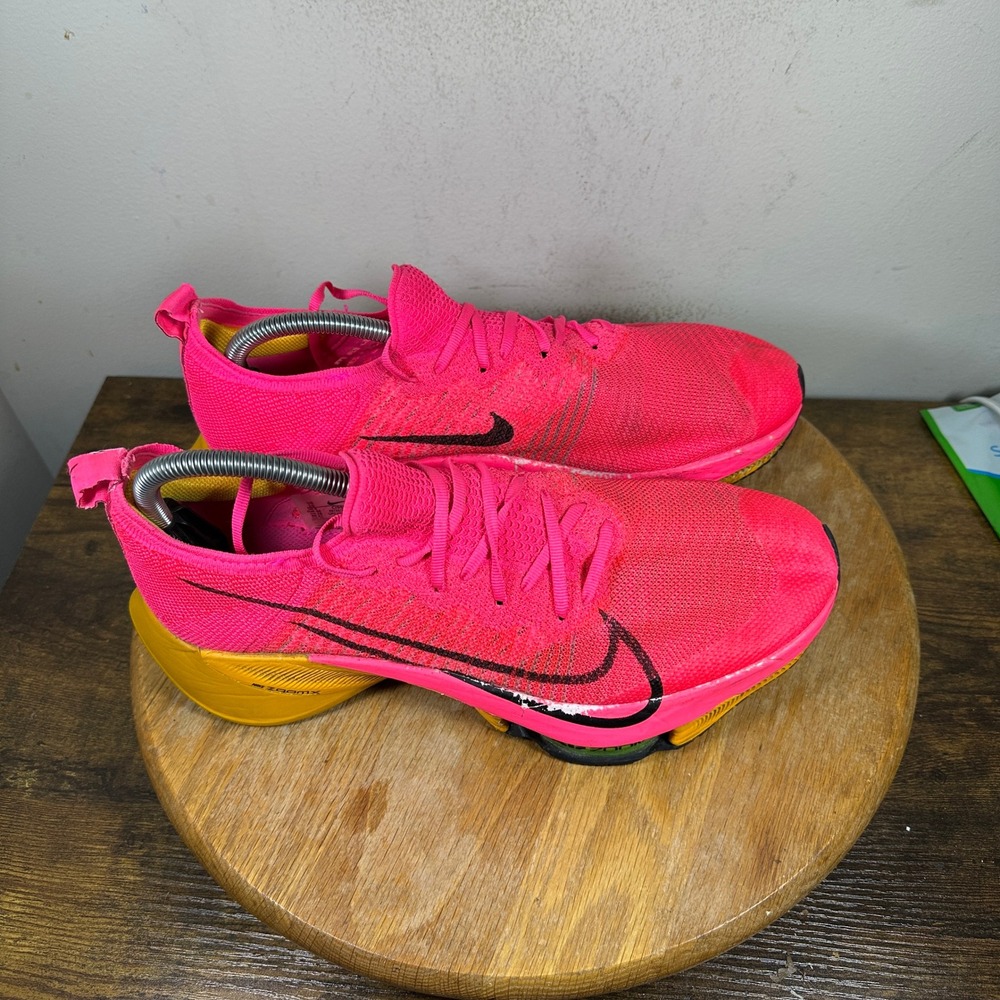 Nike Air Zoom Tempo Next% Men's Pink Volt Running Shoes CI9923-600 Size 10